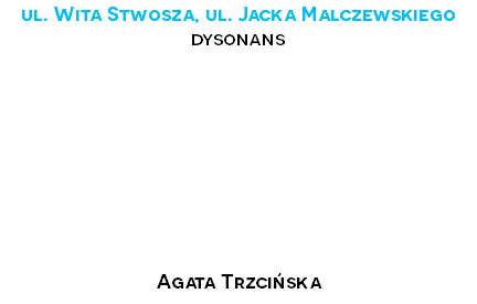 ul. Wita Stwosza, ul. Jacka Malczewskiego dysonans Agata Trzcińska