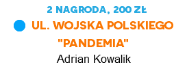  2 nagroda, 200 zł n UL. WOJSKA POLSKIEGO "PANDEMIA" Adrian Kowalik